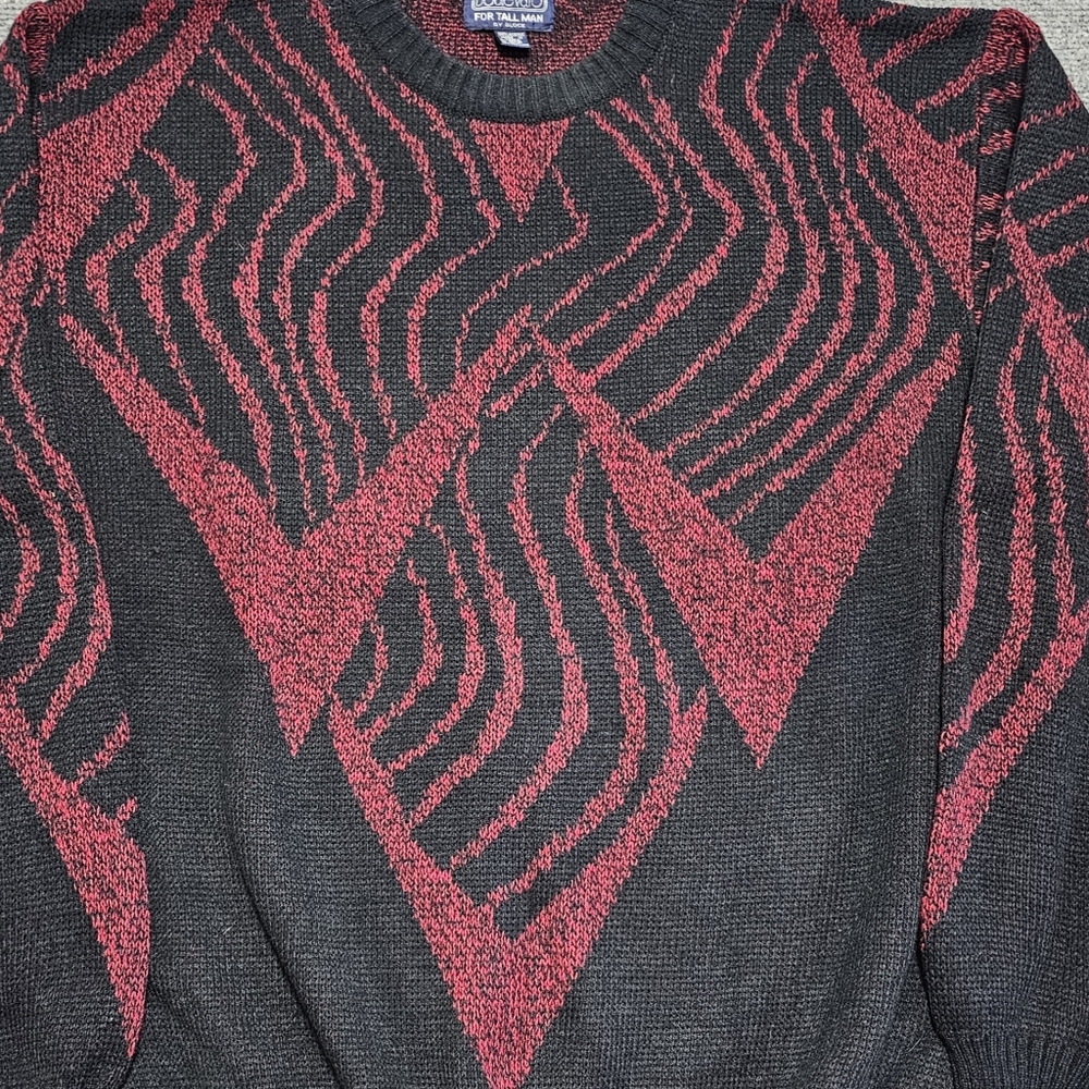 VTG BOULEVARD Block Top Gun Airplane Radar Aviation Crewneck Boxy Sweater XLT